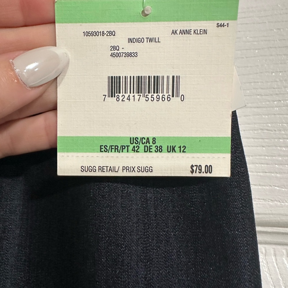 Anne Klein Indigo Skinny Dress Pants - Picture 2 of 3